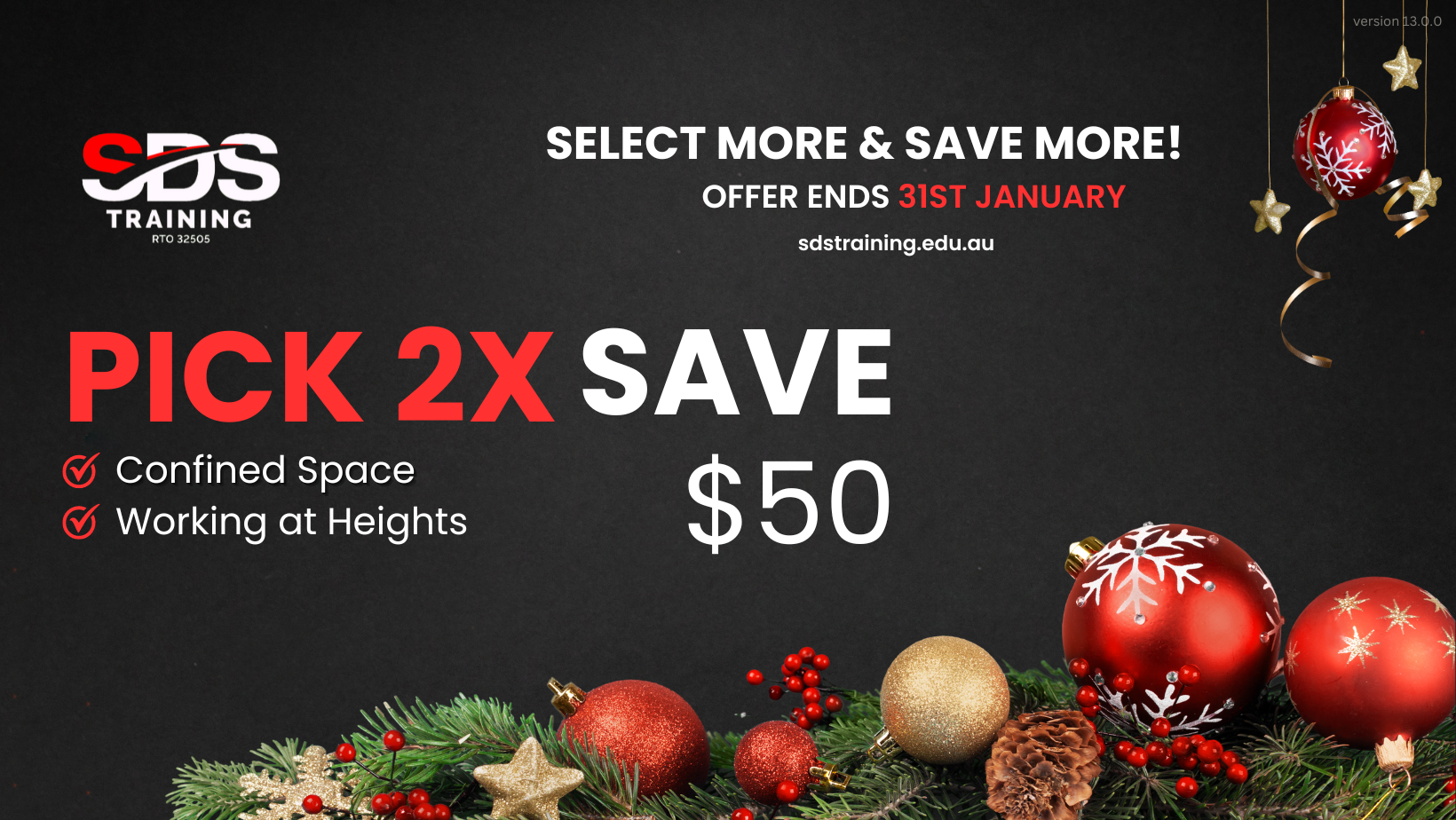 Christmas Coupon Sale - Save big SDS Training 32505 (1)