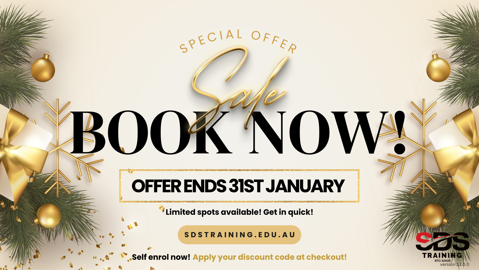 Christmas Deals offer ends 30th Dec 2023 SDS Training 32505 v13.0.0 (27)
