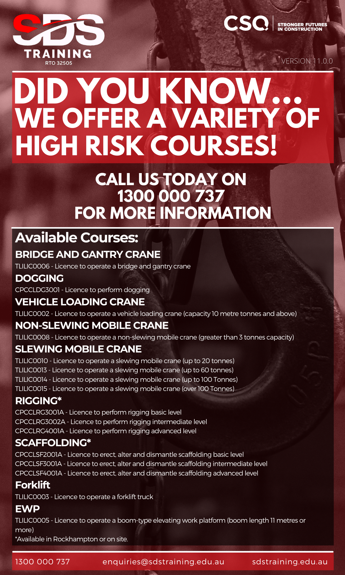 Copy of HIGH RISK COURSE