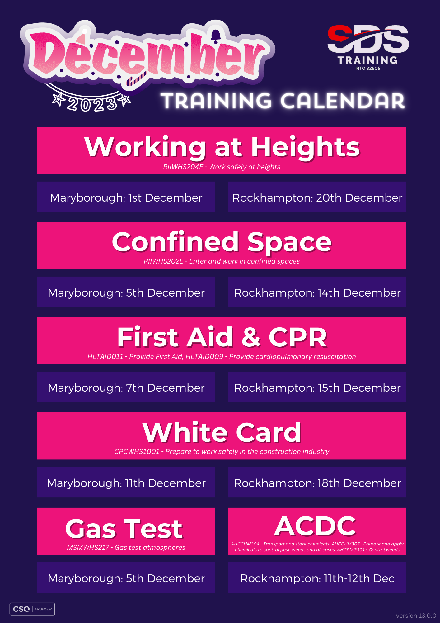 December 2023 Training Calendar V13.0.0 (1)