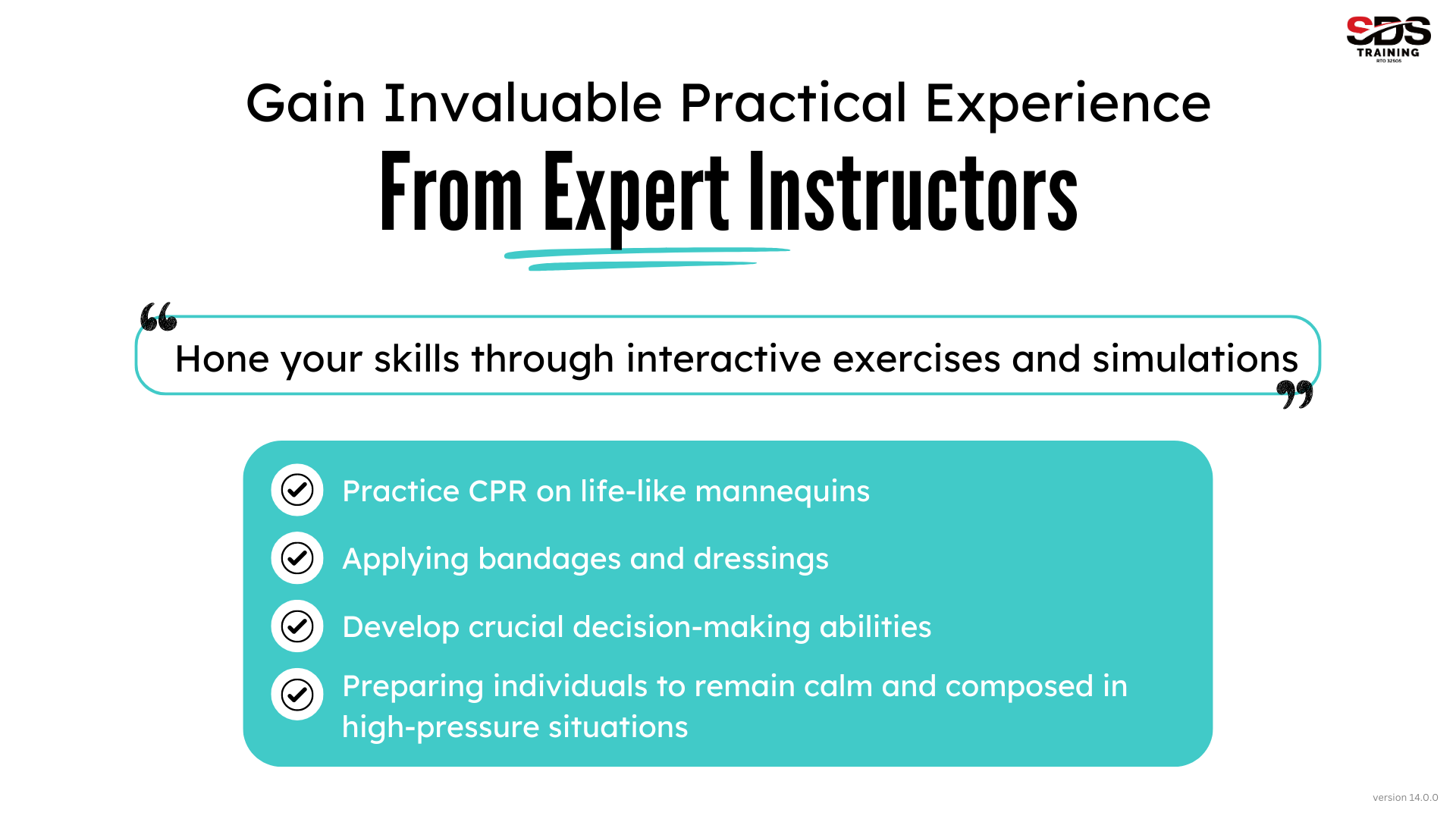 Life-Saving Skills First Aid & CPR Training Explained sdstraining.edu.au v14.0.0 (4)