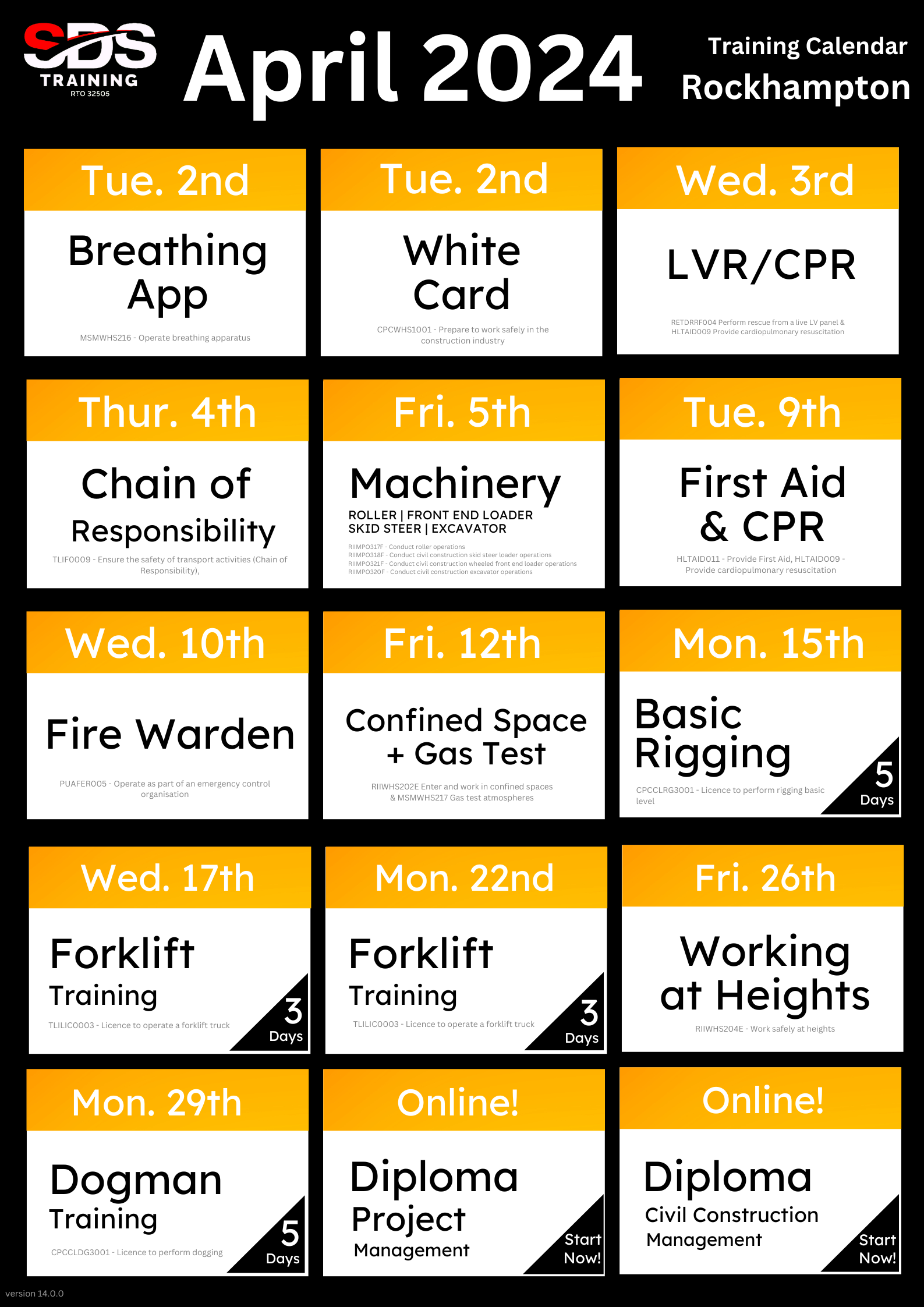 Rockhmapnt april calendar