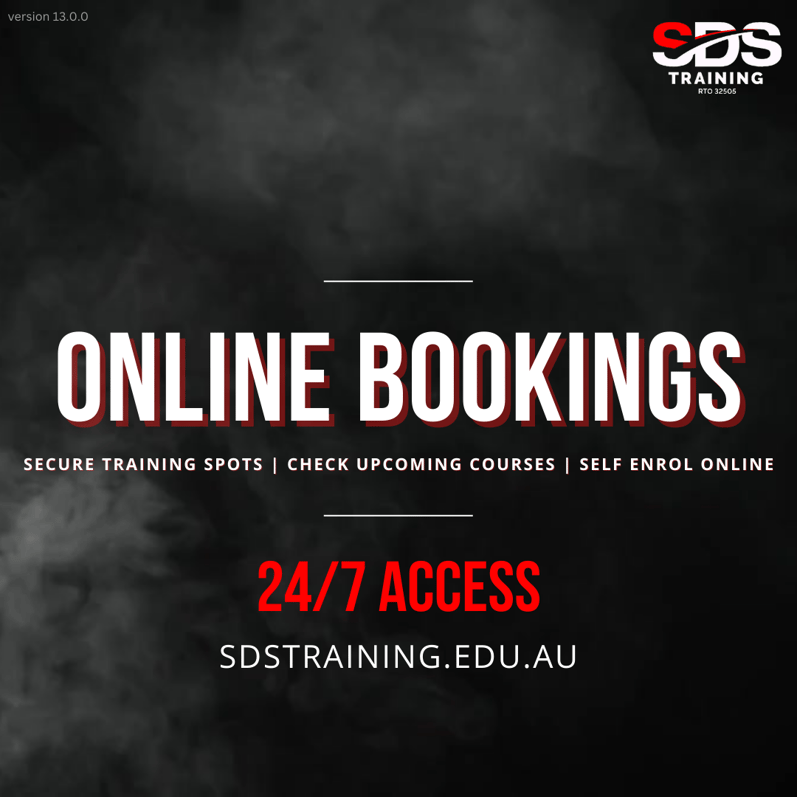Online bookings - secure training spots, check upcoming courses, self enrol online, 24/7 access