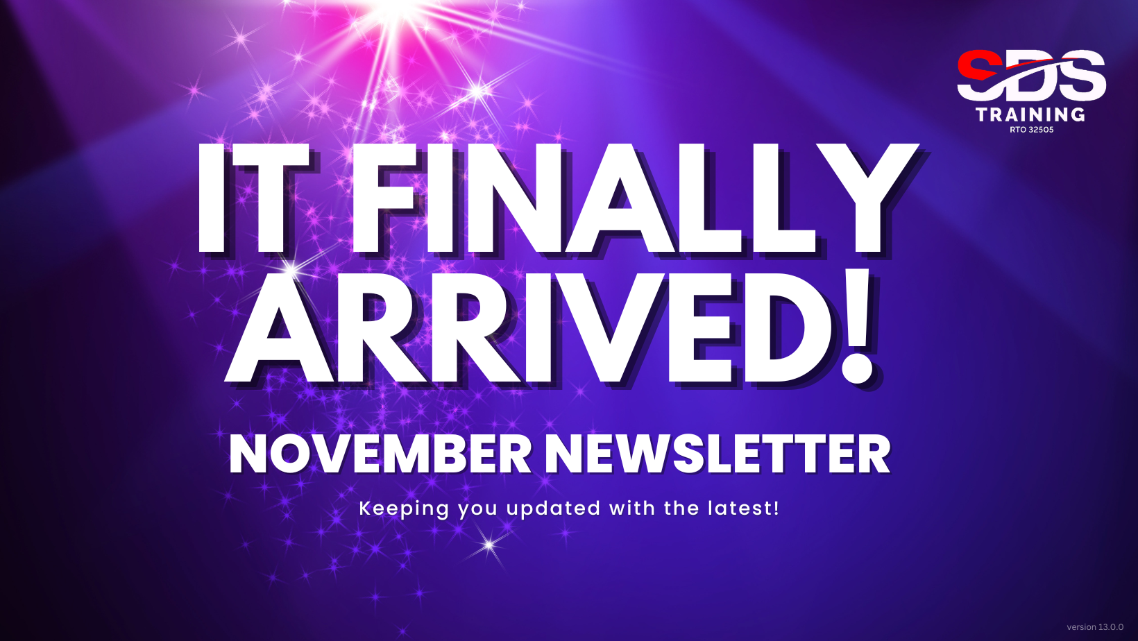 november newsletter v13.0.0